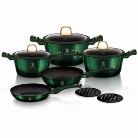 10-Piece Kitchen Cookware Set Emerald Collection Cookware holiday sale