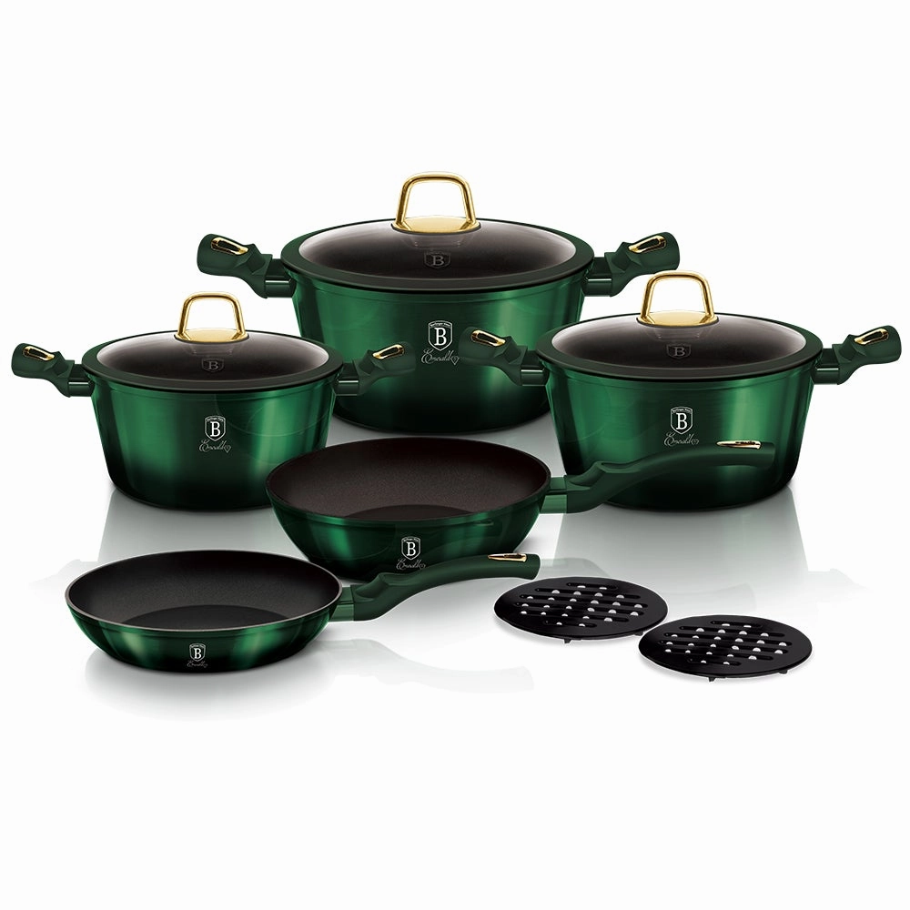 10-Piece Kitchen Cookware Set Emerald Collection Cookware holiday sale