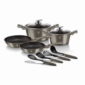 10-Pieces Kitchen Cookware Set Carbon Collection Cookware holiday sale