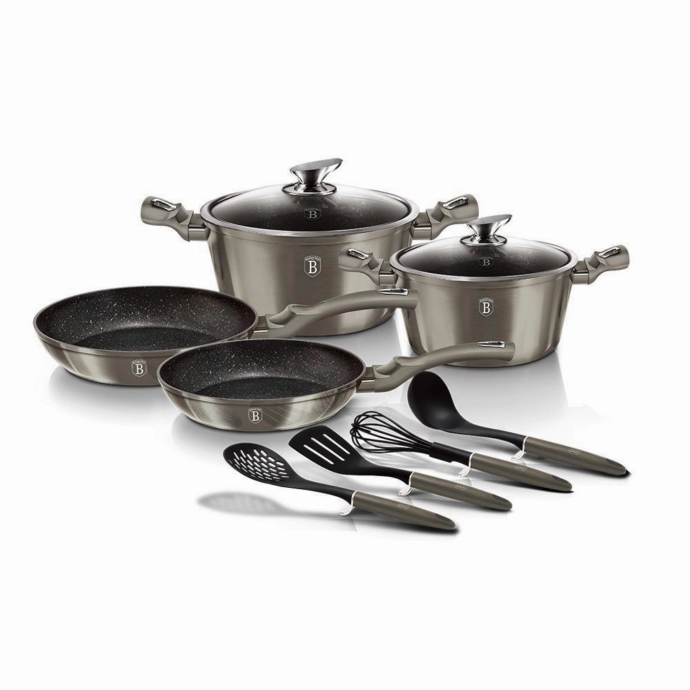 10-Pieces Kitchen Cookware Set Carbon Collection Cookware holiday sale