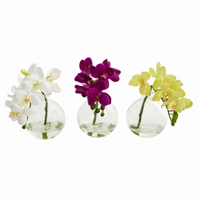 10" Phalaenopsis Pot (Set of 3) Faux Florals floral decor outlet