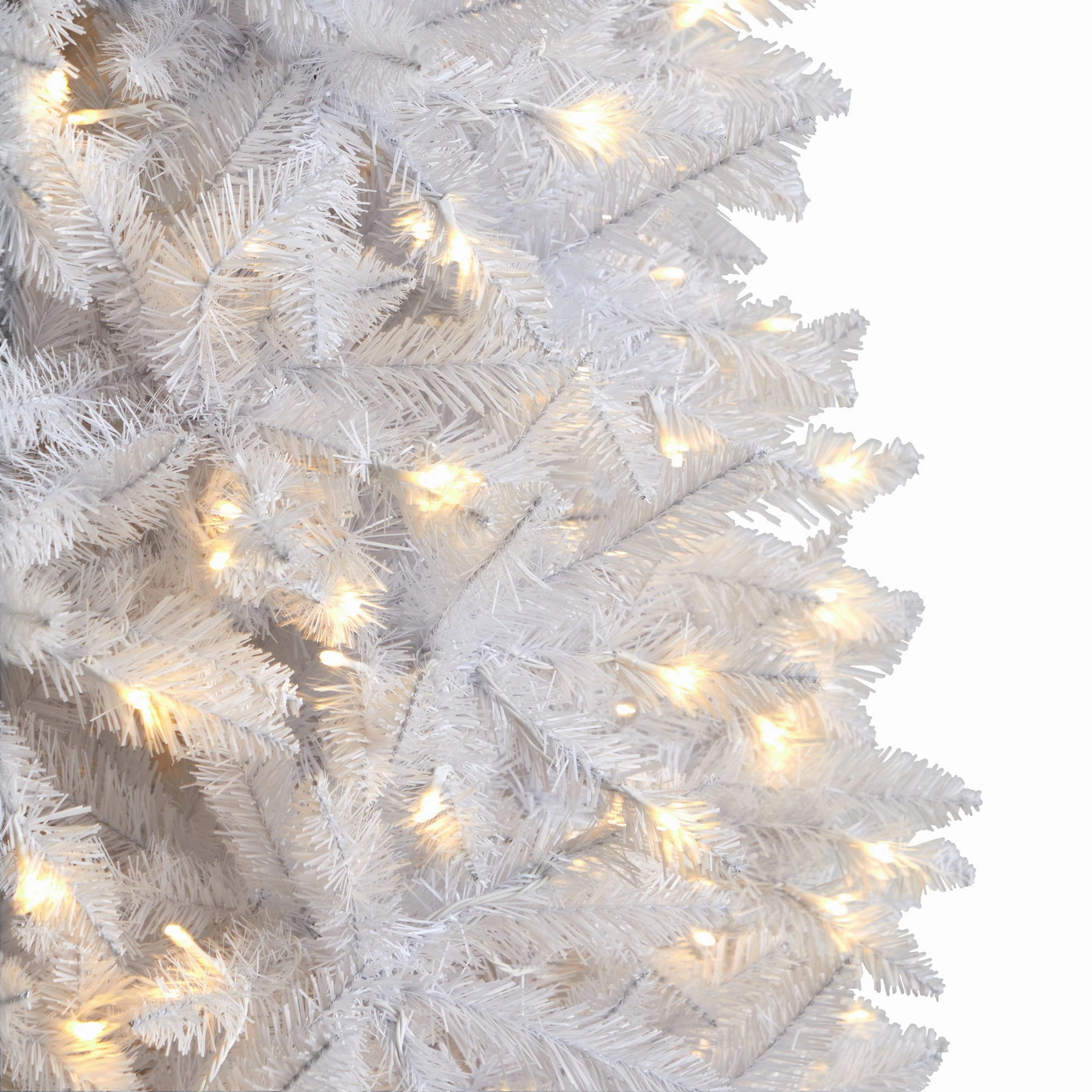 10 Slim White Christmas Tree with 800 Lights and 2420 Tips