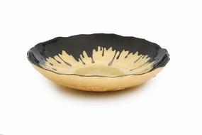 11.75"D Black Dipped Gold Salad Bowl Serveware deals online