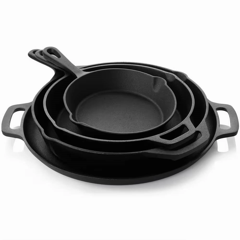 12-Piece Cast Iron Cookware set with Dutch Oven Frying Pan Skillet and Pizza Pan Cookware online kitchen sale