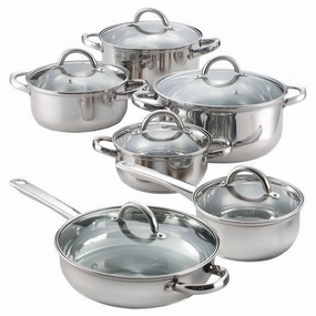 12 Piece Cool Touch Stainless Steel Cookware Set Cookware online kitchen sale