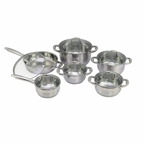 12 Piece Durable Stainless Steel Cookware Set Cookware online kitchen sale