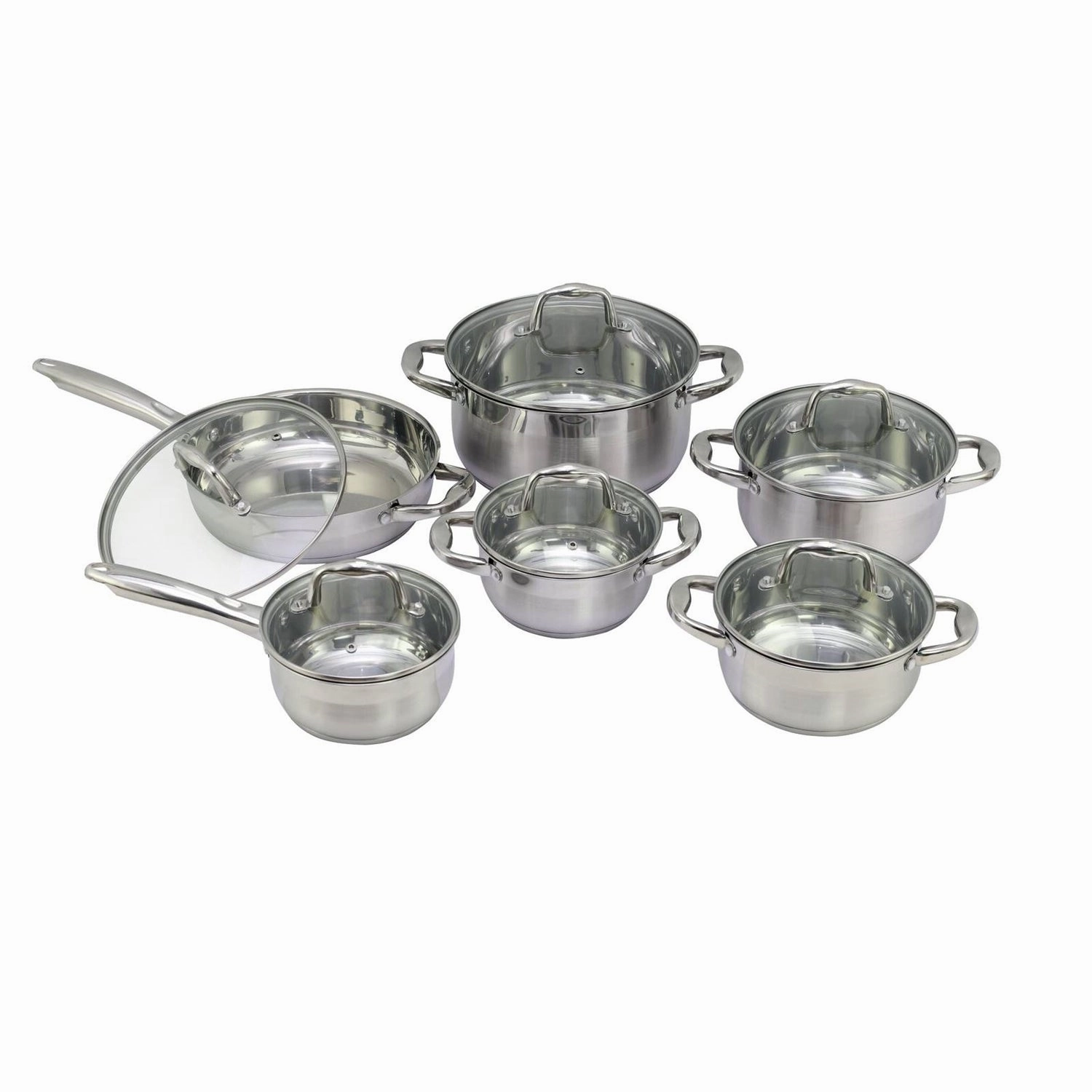12 Piece Durable Stainless Steel Cookware Set Cookware online kitchen sale