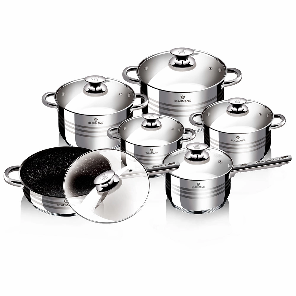 12-Piece Jumbo Stainless Steel Gourmet Cookware Set Cookware holiday sale