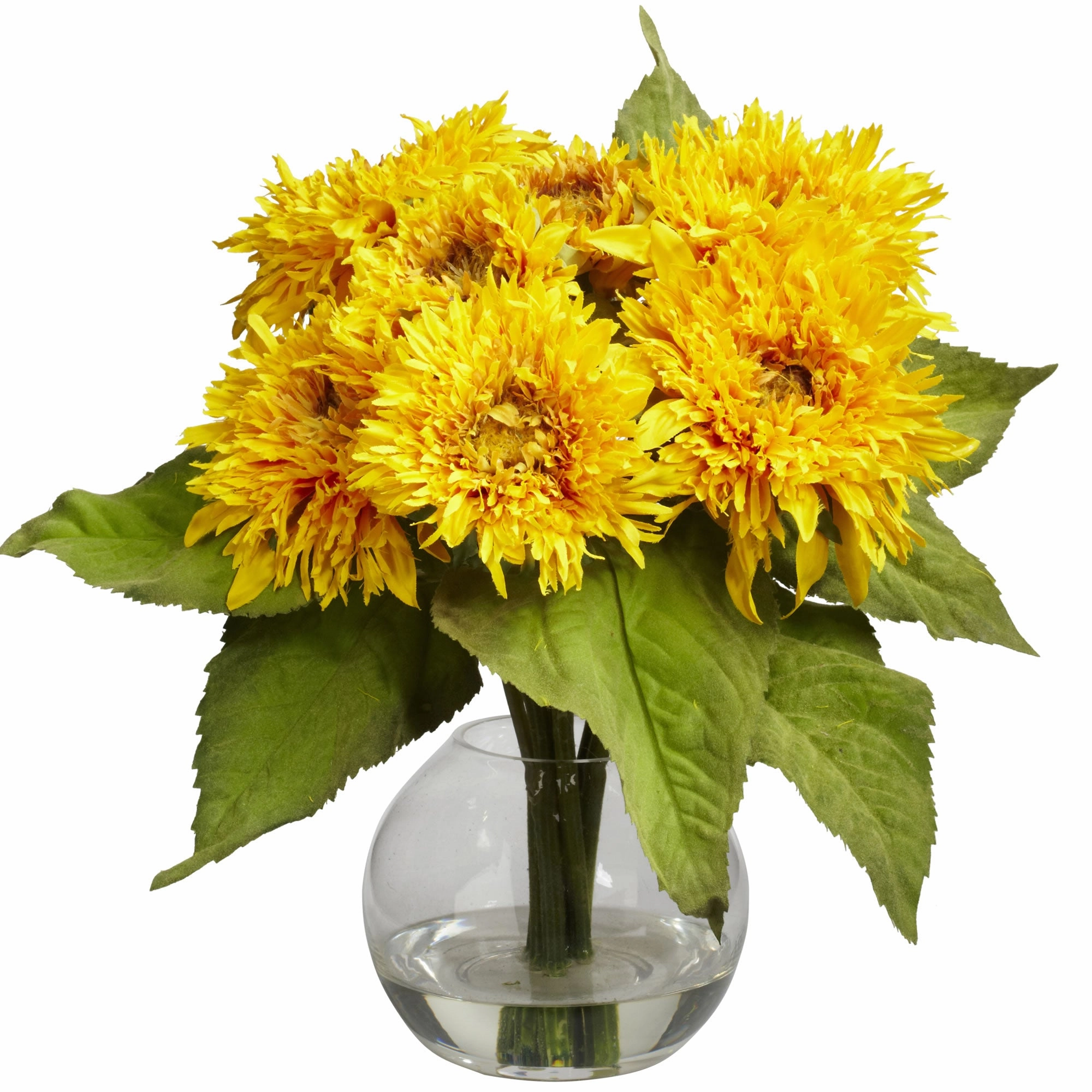 12" Golden Sunflower Arrangement Faux Florals online special