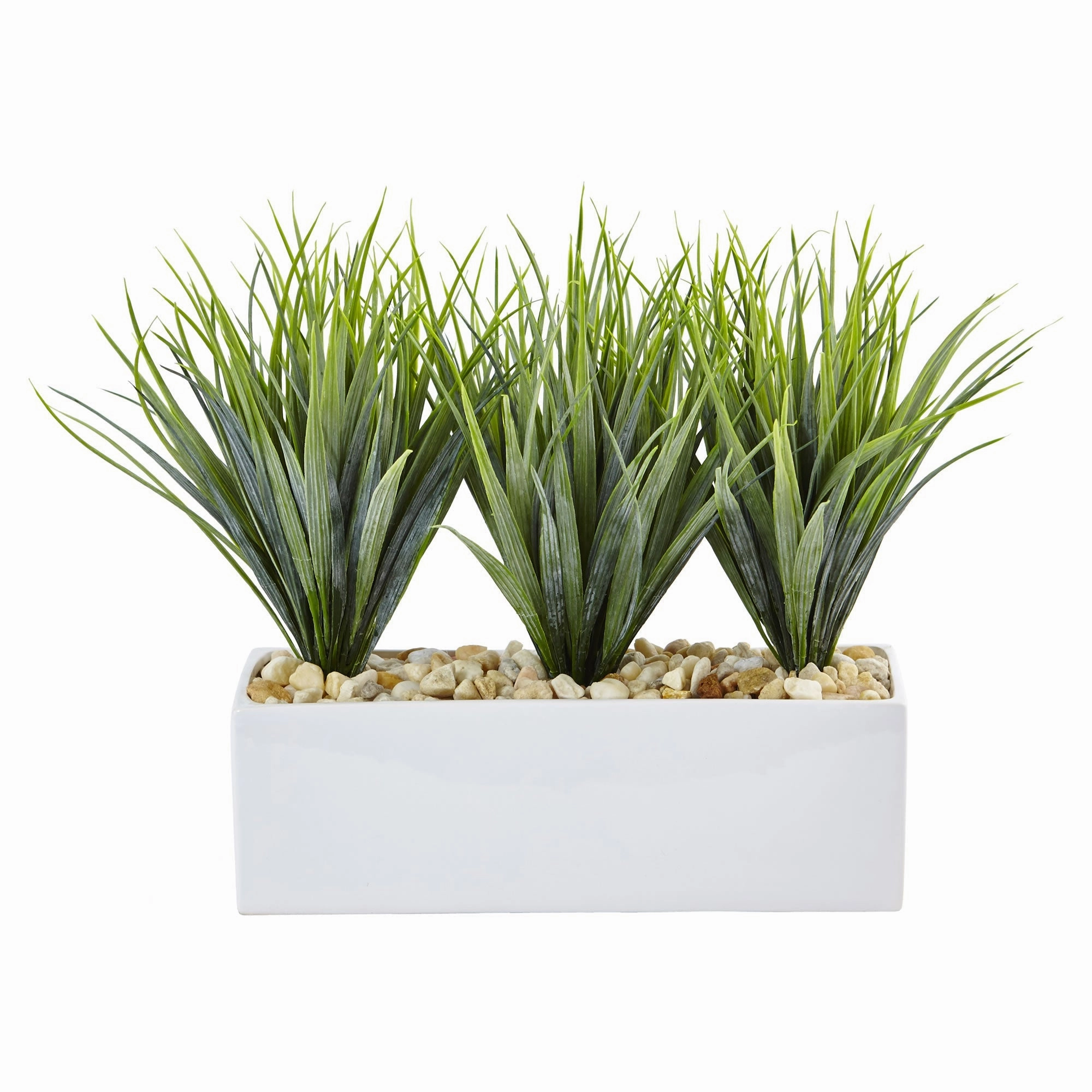 12" Vanilla Grass in Rectangular Planter Faux Florals best price deals