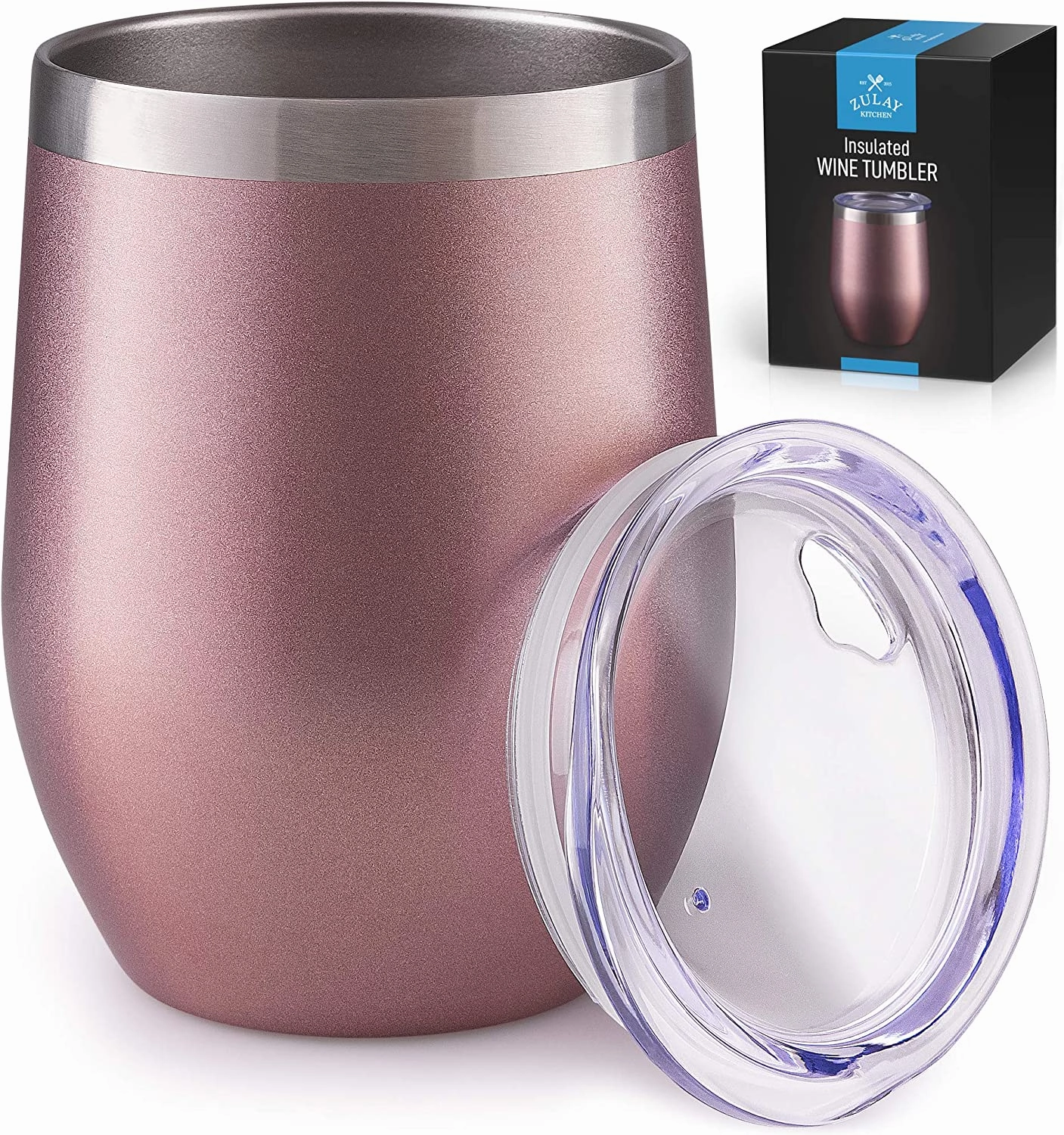 12oz Stemless Stainless Steel Wine Tumblers With Lids Cooking Tools & Accessories hot price