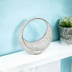 13" Silver and Faux Crystal Bling Ring Basket Cooking Tools & Accessories outlet tools