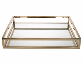 14" Gold Square Metal Serving Tray Cooking Tools & Accessories outlet tools