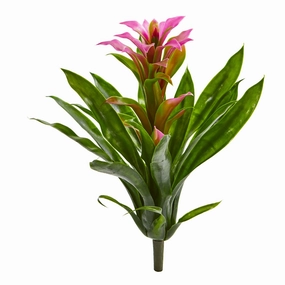 15" Bromeliad Artificial Flower (Set of 4) Faux Florals cheap bouquet decor
