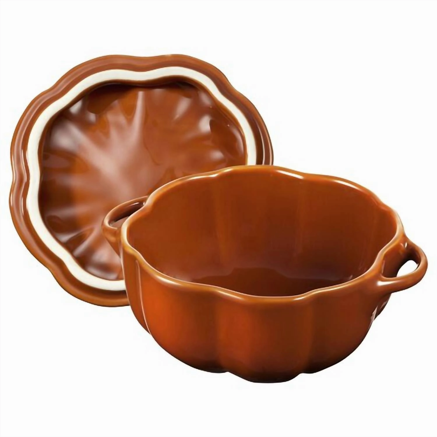 16 Oz Pumpkin Cocotte In Burnt Orange