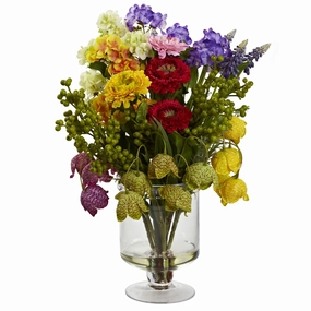 16" Spring Floral Arrangement Faux Florals best price deals