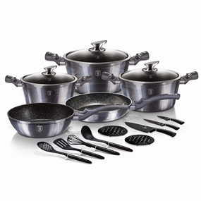 17-Piece Kitchen Cookware Set Carbon Pro Collection Cookware holiday sale