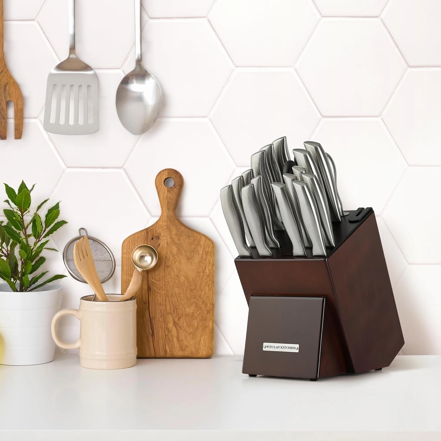 18 Piece Stainless Steel Kitchen Knife Set