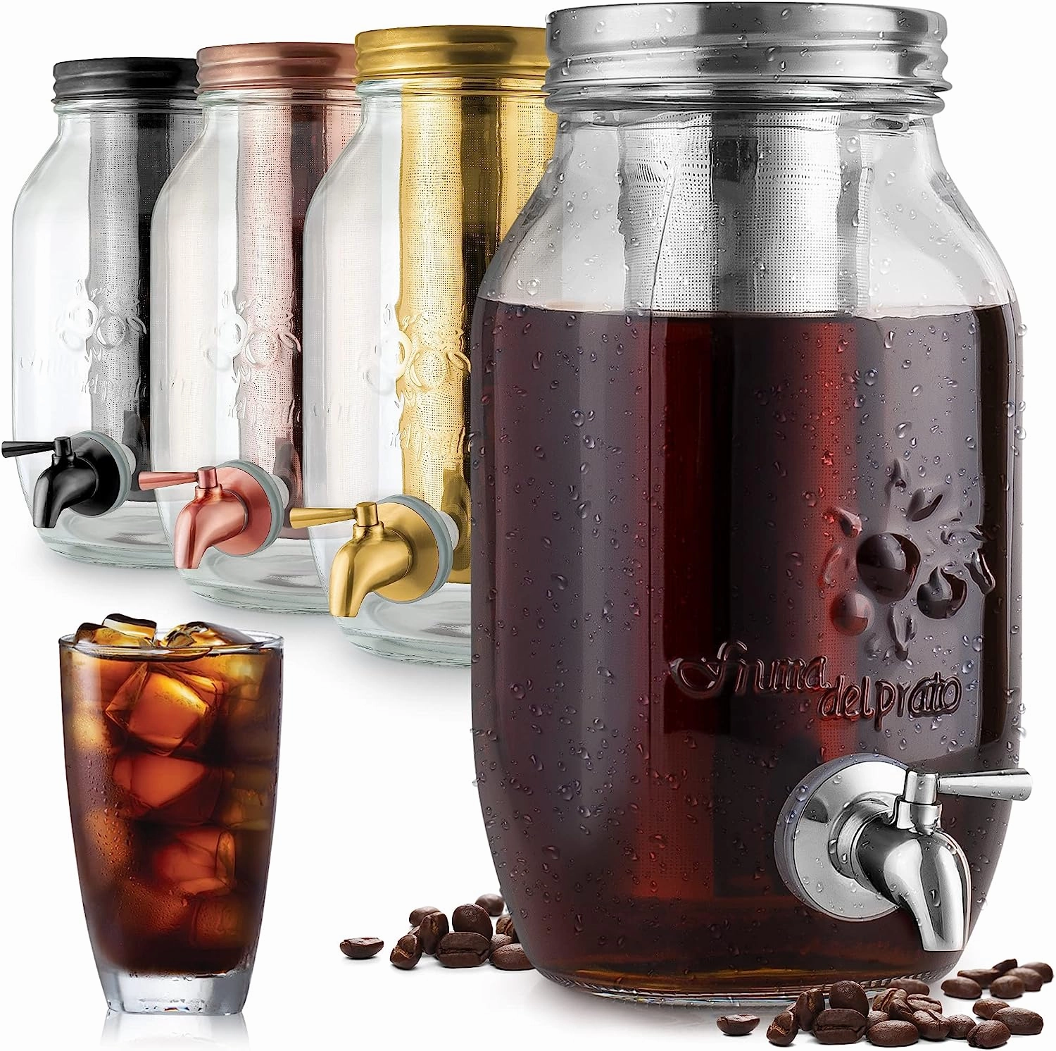 1.5 Liter Cold Brew Coffee Maker with EXTRA-THICK Glass Carafe & Stainless Steel Mesh Filter Cooking Tools & Accessories hot price