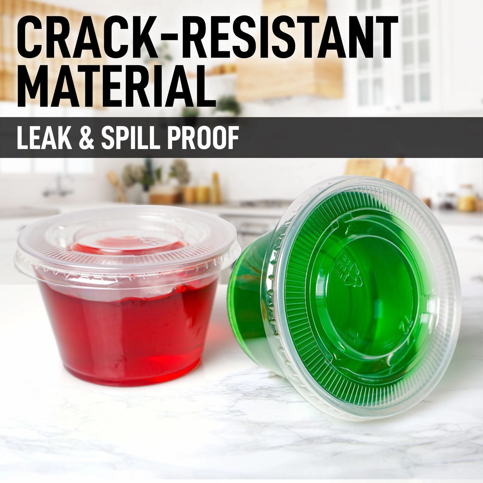 200 Cups Clear Jello Shot Cups with Lids 4oz