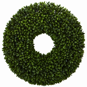 24" Boxwood Artificial Wreath Faux Florals best price deals