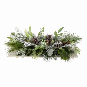 26 Flocked Christmas Artificial Arrangement Faux Florals cheap bouquet decor