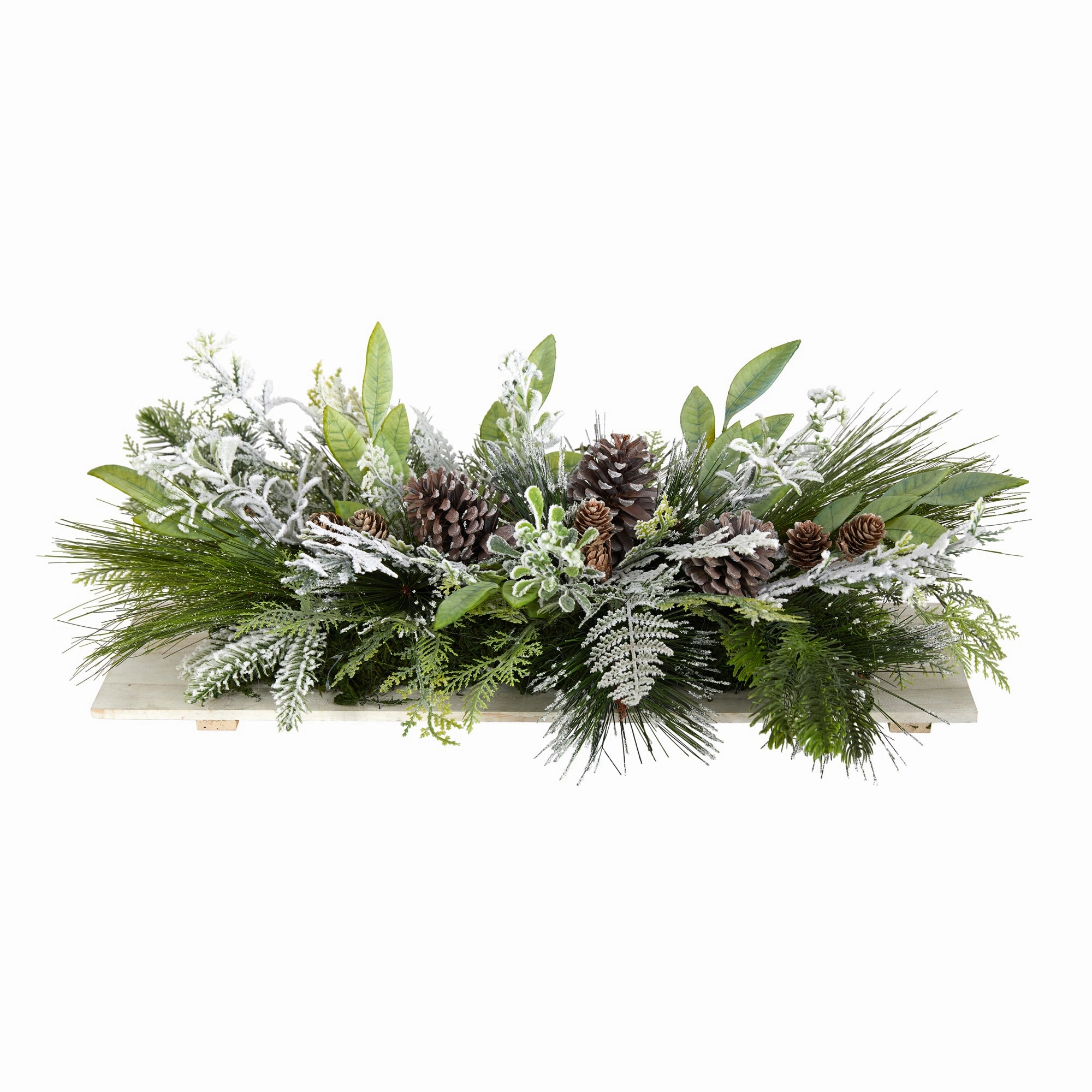 26 Flocked Christmas Artificial Arrangement Faux Florals cheap bouquet decor