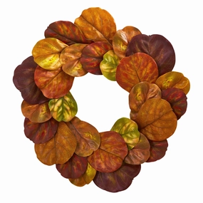 29" Fiddle Leaf Artificial Wreath Faux Florals best price deals