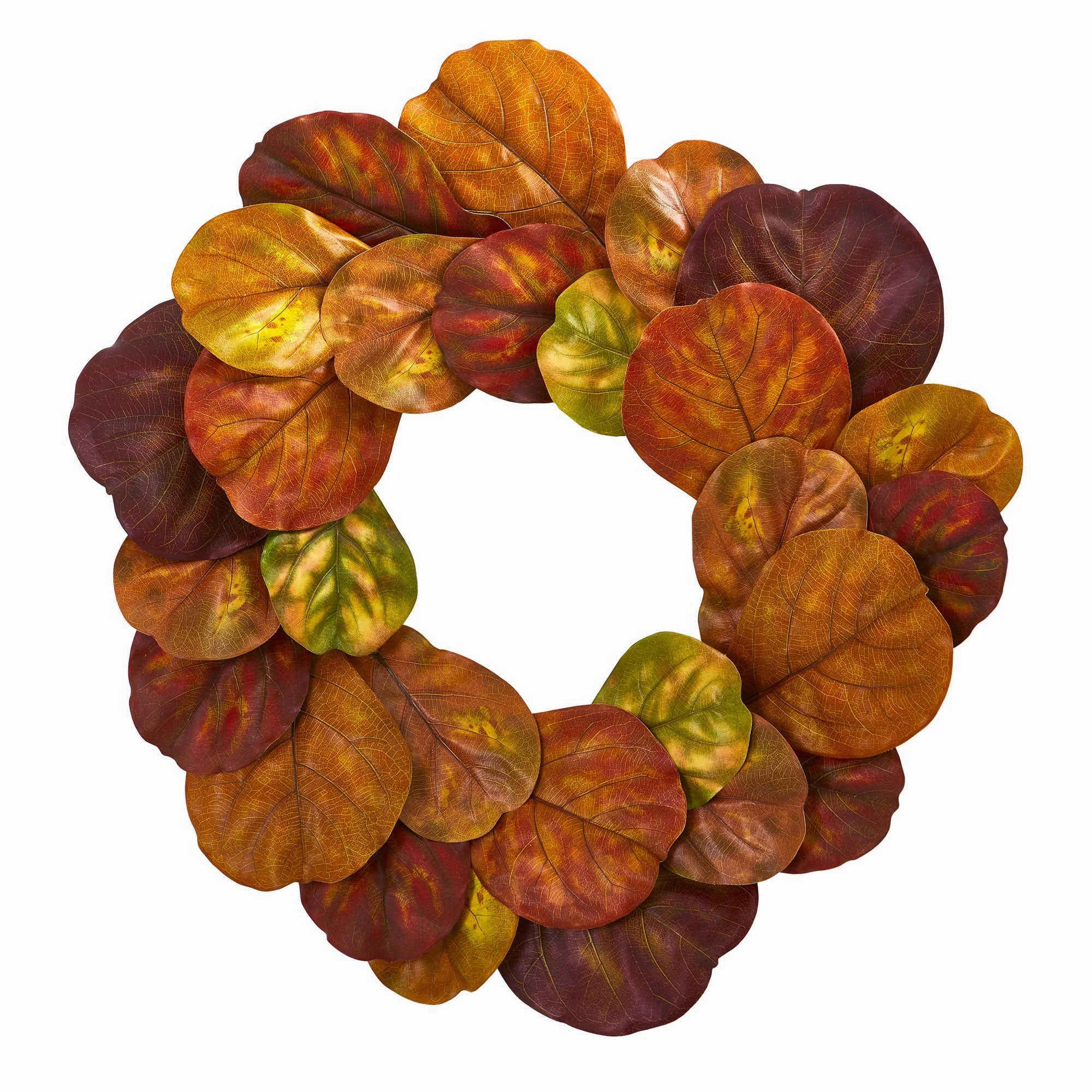 29" Fiddle Leaf Artificial Wreath Faux Florals best price deals