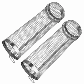 2Pcs BBQ Rolling Basket Stainless Steel Grill Mesh Cooking Tools & Accessories clearance kits