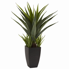 30" Agave w/Black Planter Faux Florals online special