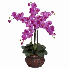 31" Phalaenopsis w/Decorative Vase Arrangement Orchid Faux Florals best price deals