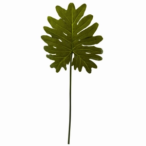 31" Selloum Philo Single Leaf Stem (Set of 12) Faux Florals floral decor outlet