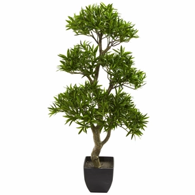 37" Bonsai Styled Podocarpus Artificial Tree Faux Florals best price deals