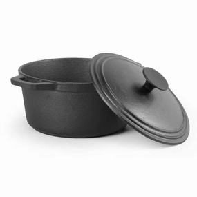 3.4 Quart Pre-Seasonded Cast Iron Dutch Oven with Handles and Lid Cookware online kitchen sale