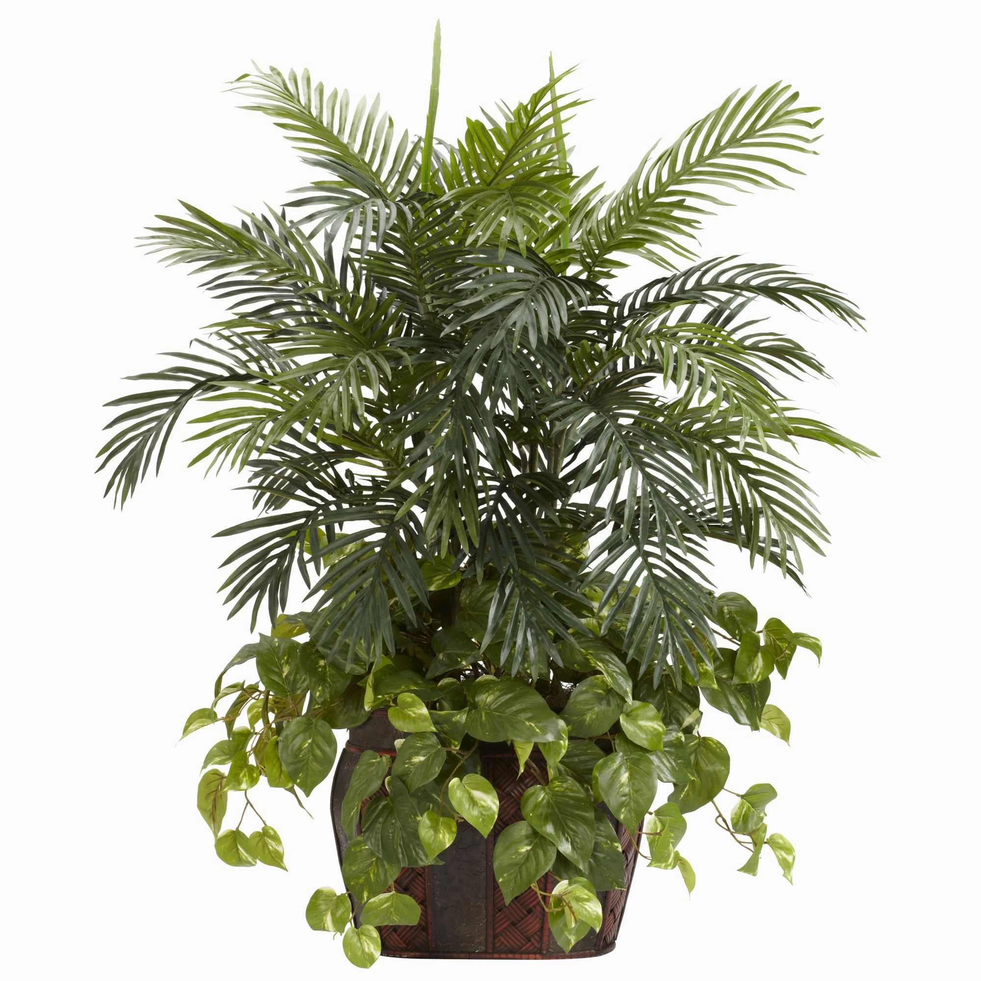 3.5' Double Areca w/Vase & Pothos Faux Florals best price deals