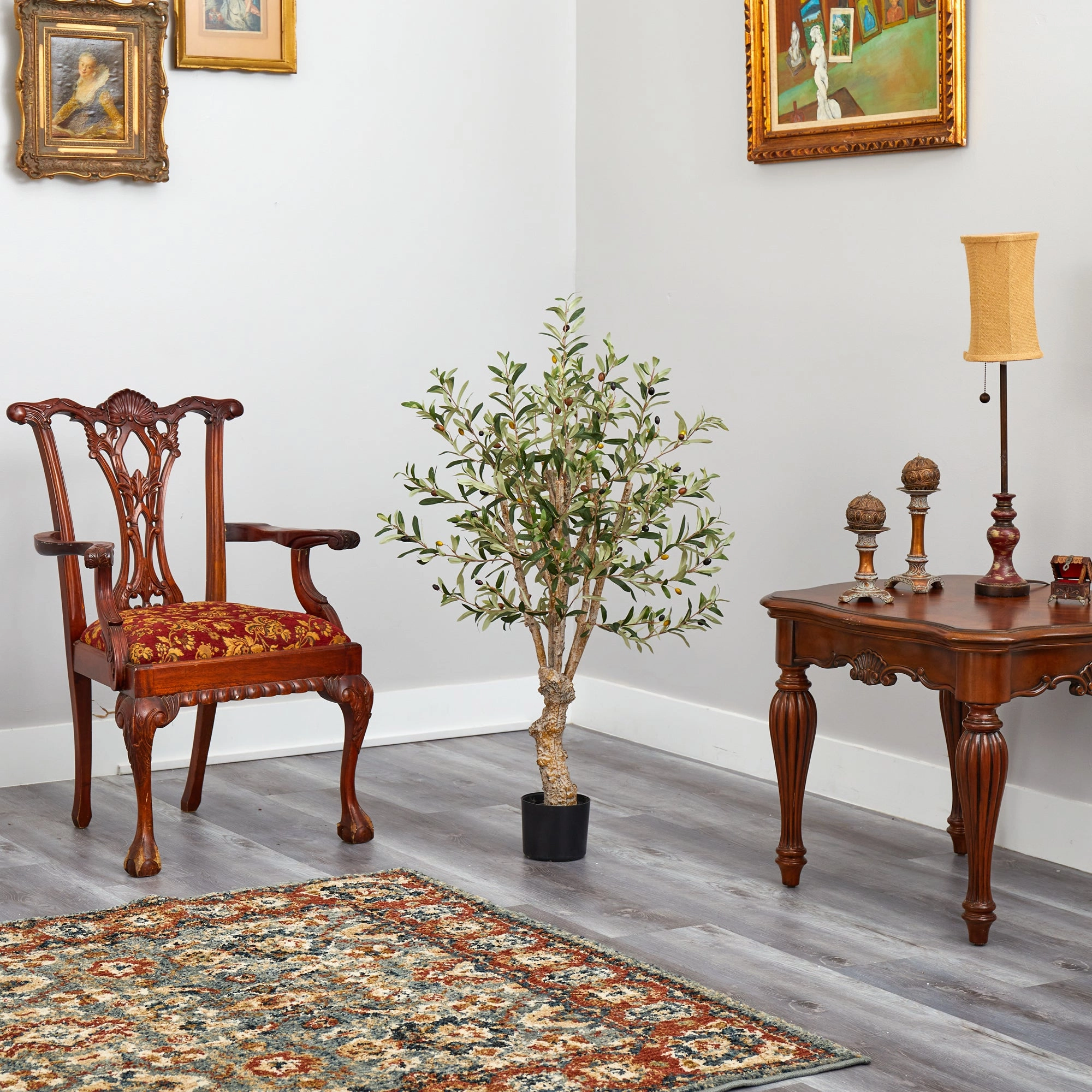3.5' Olive Artificial Tree with 966 Leaves