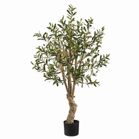 3.5' Olive Artificial Tree with 966 Leaves Faux Florals floral decor outlet
