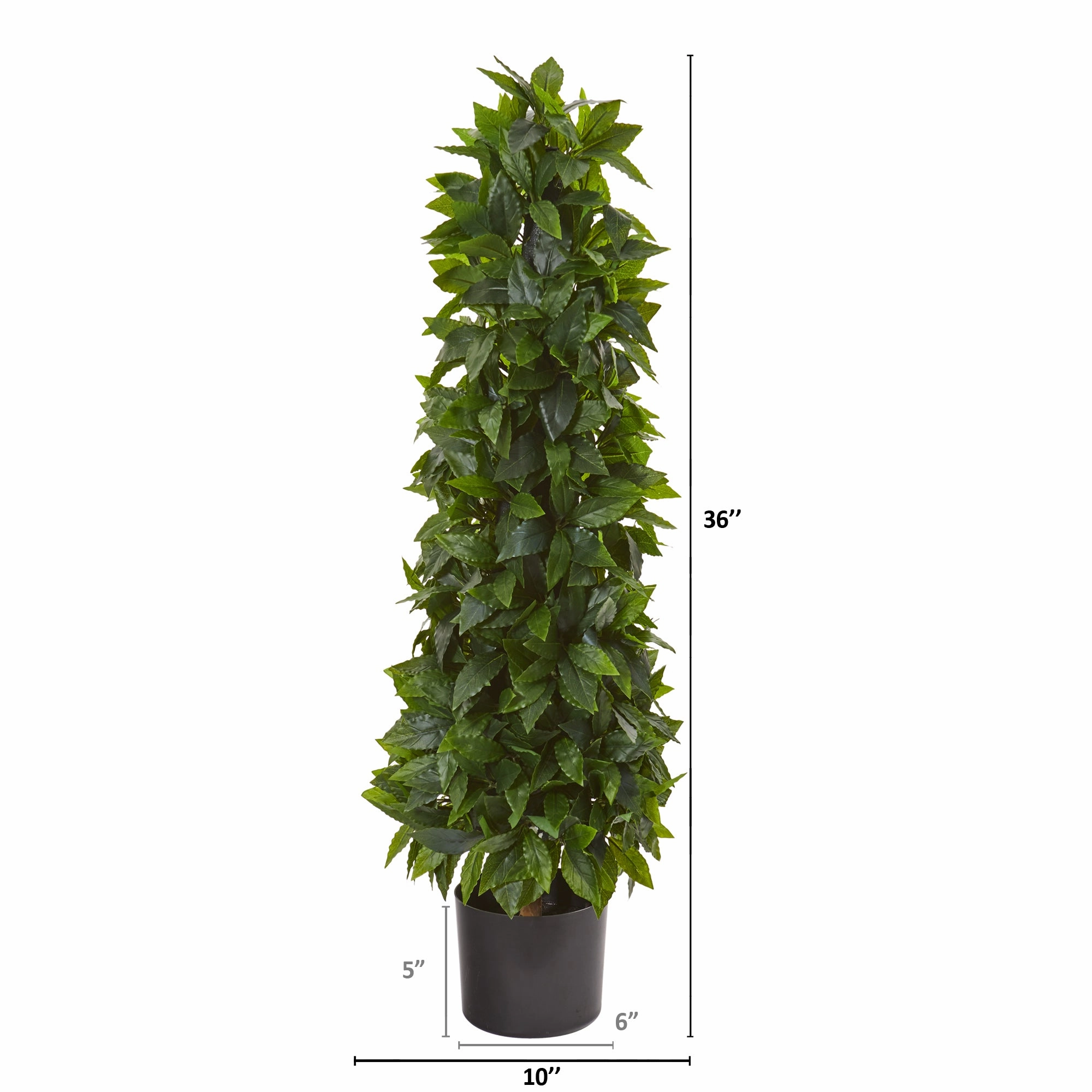 3' Sweet Bay Cone Topiary Artificial Tree