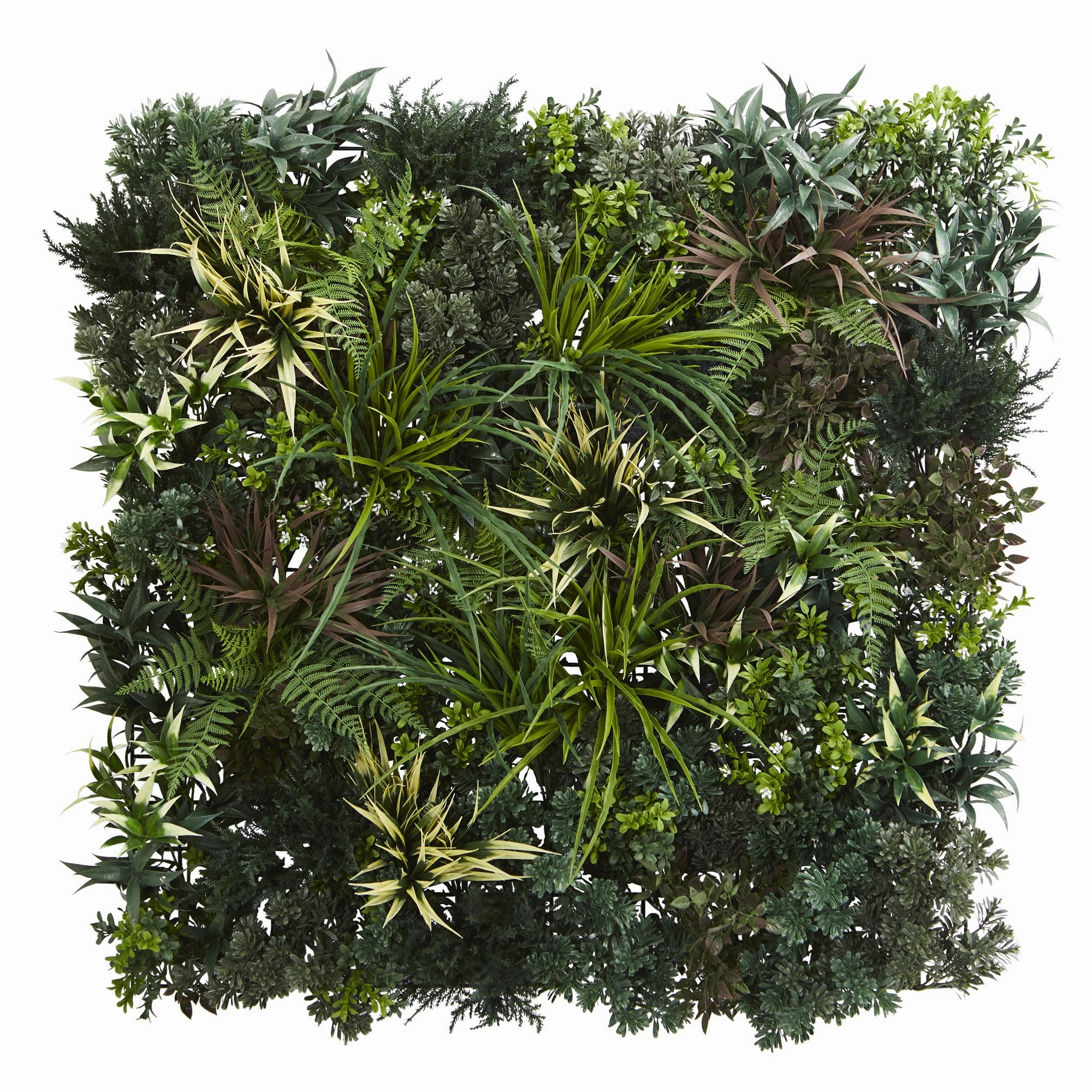 3' x 3' Greens & Fern Wall Panel UV Resist (Indoor/Outdoor) Faux Florals online special