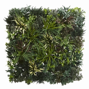 3' x 3' Greens & Fern Wall Panel UV Resist (Indoor/Outdoor) Faux Florals online special