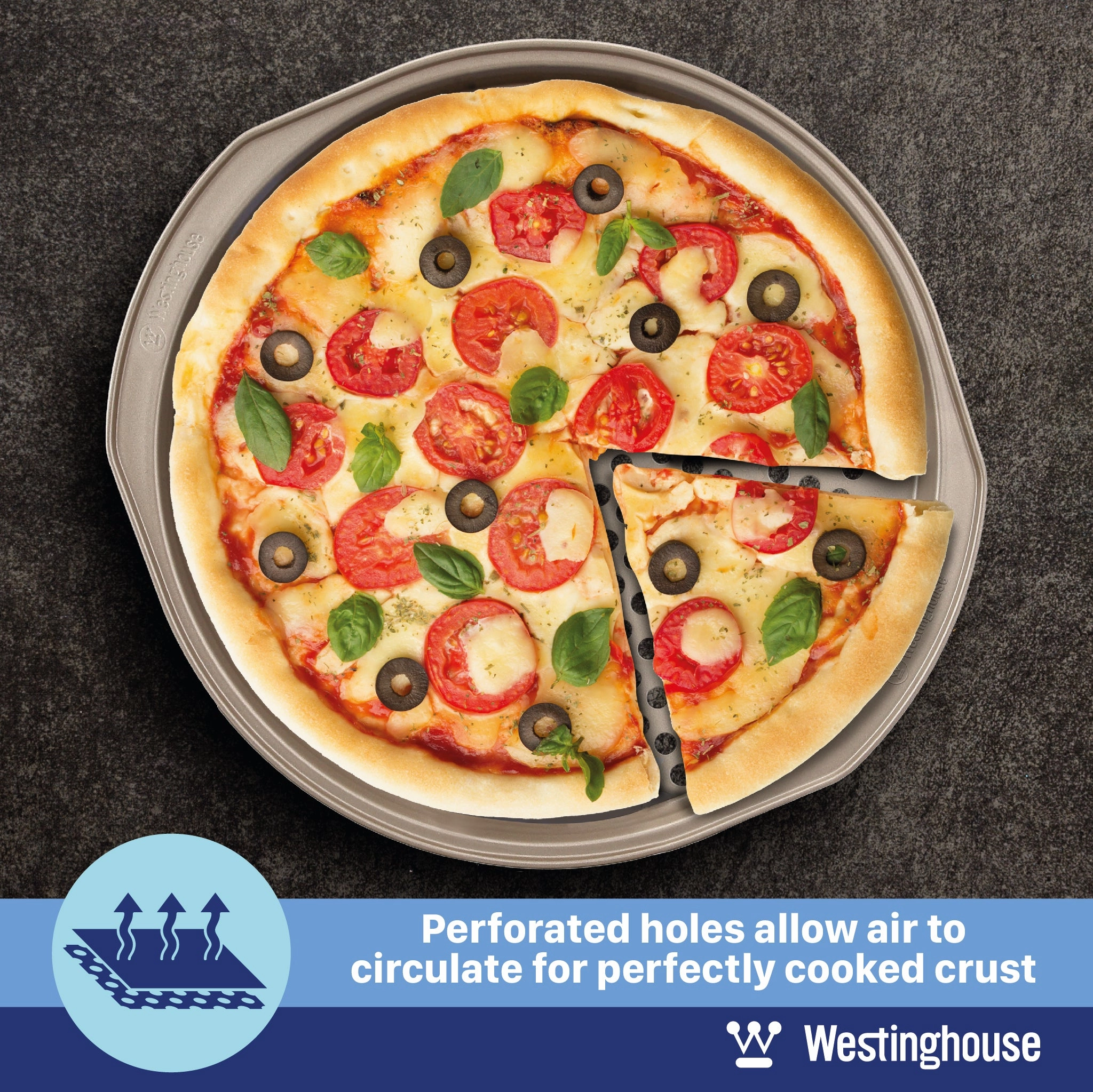 3-Piece Carbon Steel Pizza Pan Set