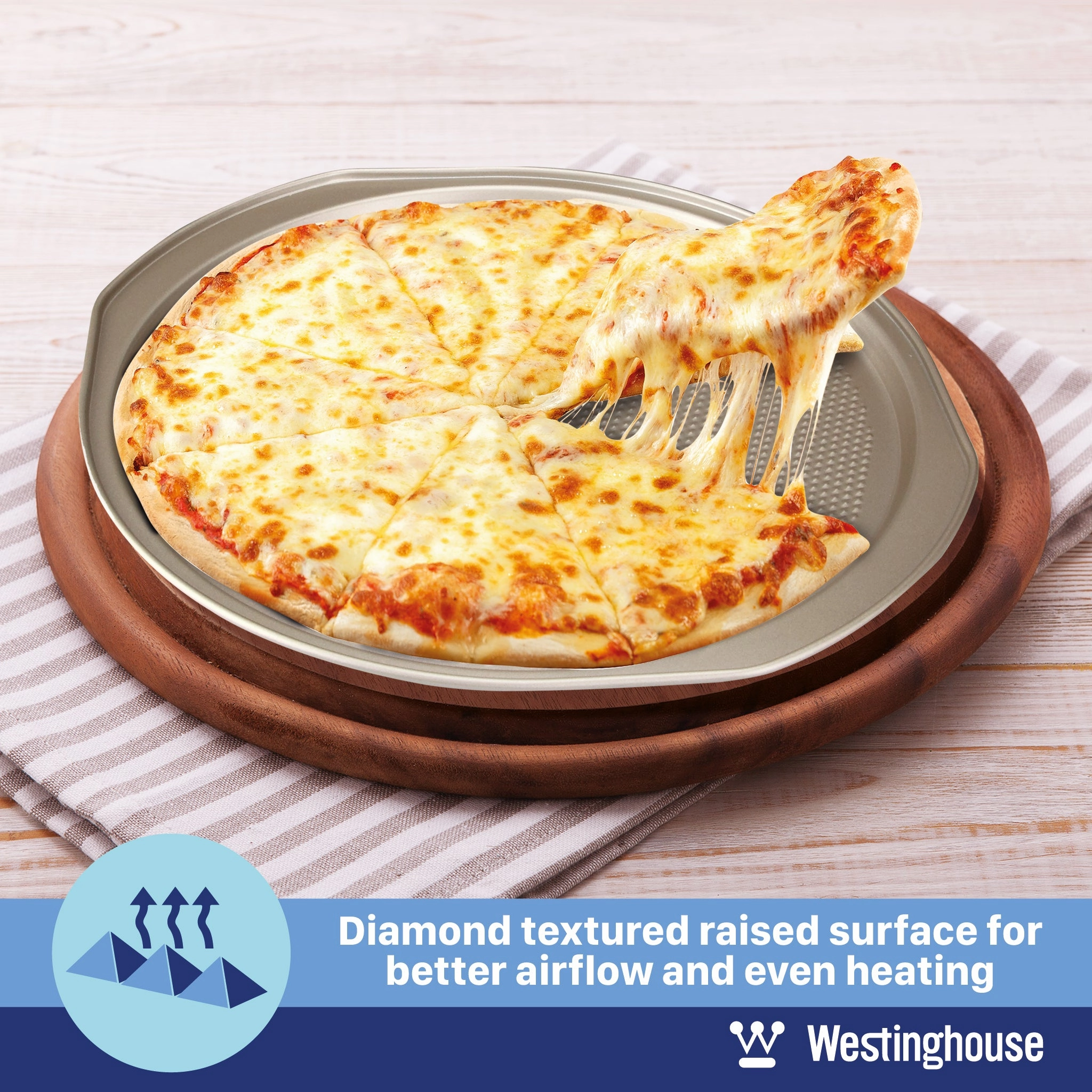 3-Piece Carbon Steel Pizza Pan Set