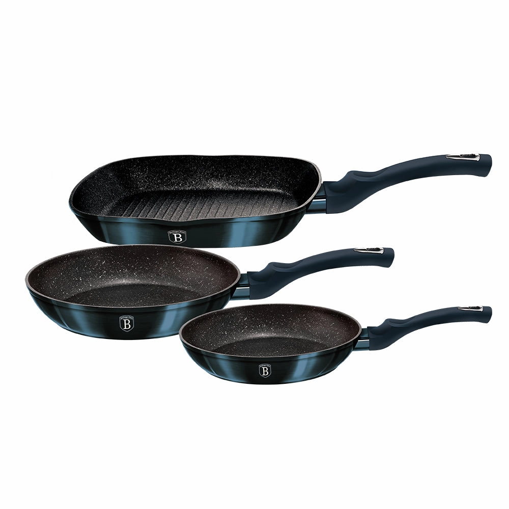 3-Piece Frypan Set Aquamarine Collection