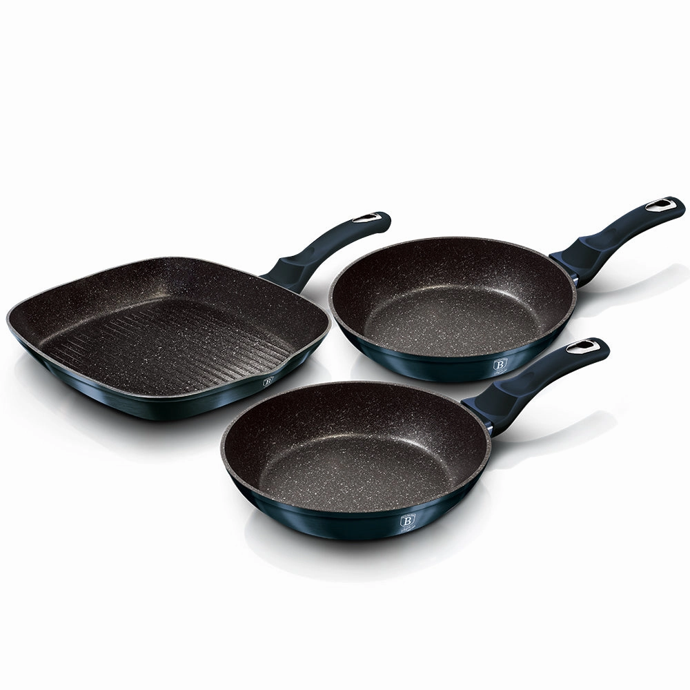 3-Piece Frypan Set Aquamarine Collection