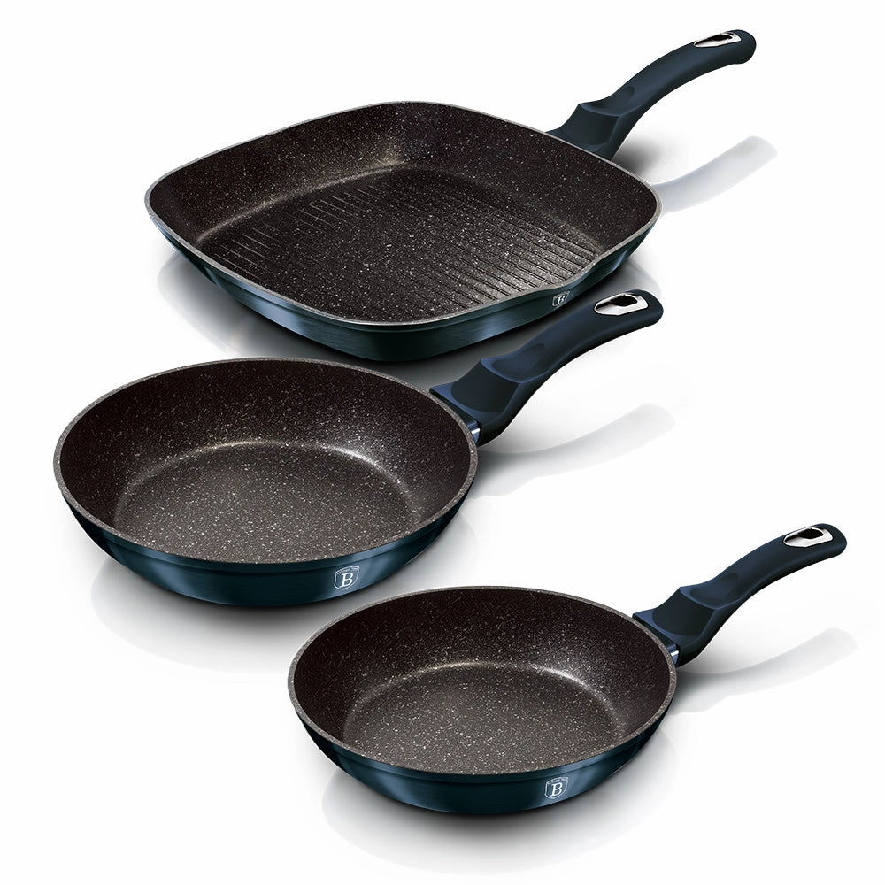 3-Piece Frypan Set Aquamarine Collection