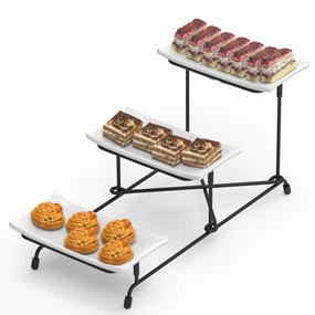 3-Tier Plastic Serving Tray Dessert Server with Platters Cooking Tools & Accessories clearance kits