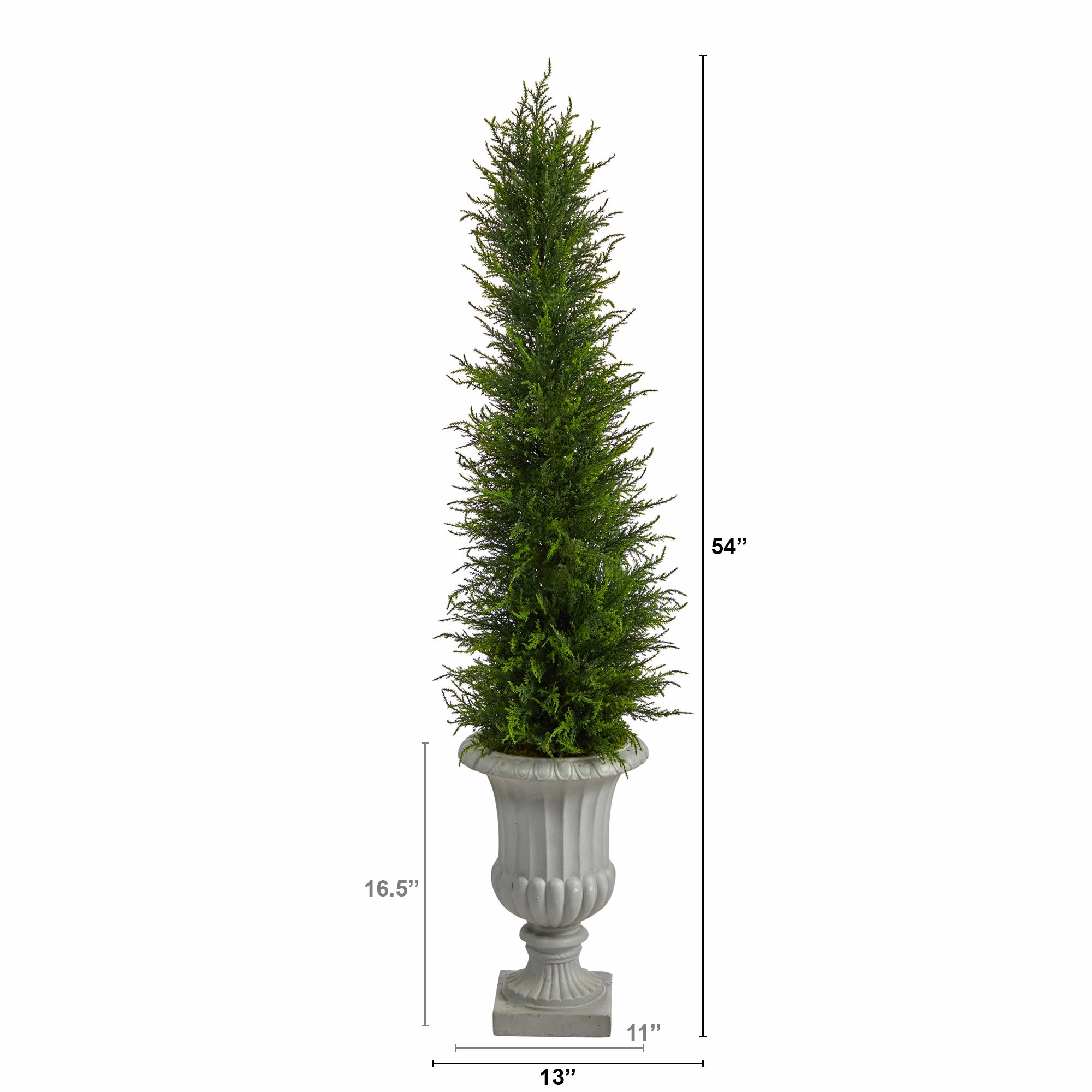 4.5' Cypress Tree in Urn UV Resistant (Indoor/Outdoor)