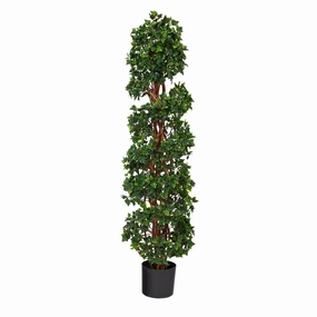 4.5' English Ivy Topiary Spiral Tree UV (Indoor/Outdoor) Faux Florals floral decor outlet