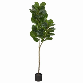 4.5' Fiddle Leaf Fig Artificial Tree Faux Florals floral decor outlet